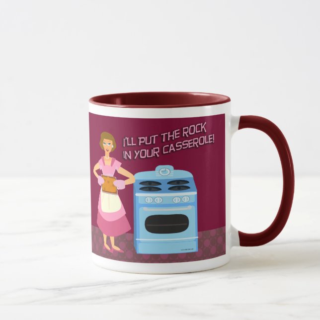 Rock and Casserole Kitsch Fun Retro Spaß Tasse (Rechts)