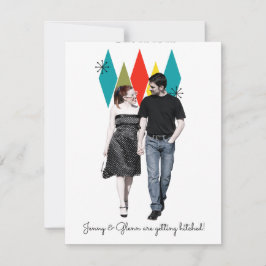 Rock and Roll 1950s Style Save the Date Mitteilungskarte