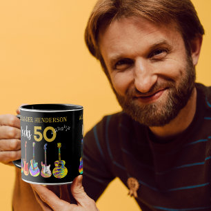 Rock and Roll 50. Geburtstag Funky Guitar Tasse