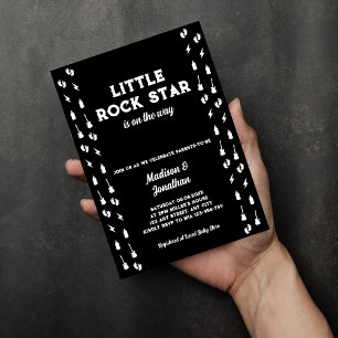 Rock And Roll Baby Shower Kleiner Rockstar Einladung