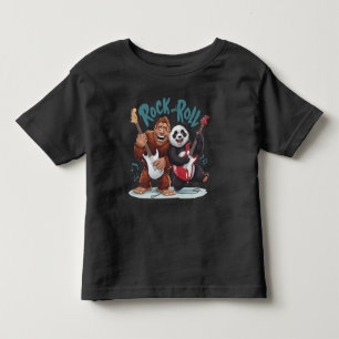 Rock and Roll Big Foot und Panda Jam Session Kleinkind T-shirt