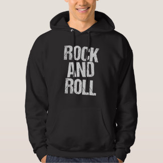 Rock and Roll Bold Typography T-Shirt Hoodie