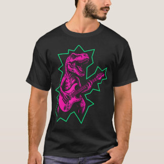 Rock-and-Roll-Dinosaur spielt Gitarre Punk Rock T-Shirt
