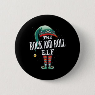 Rock and Roll Elf Weihnachtsgruppe Xmas Pajama Par Button