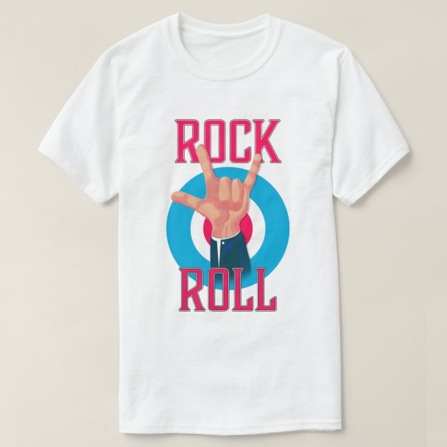 Rock and Roll Evil's Hörner T-Shirt (Design vorne)
