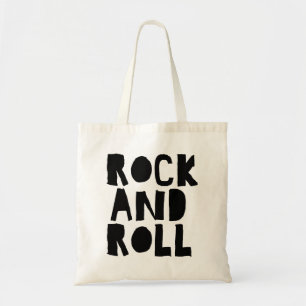 Rock and Roll fett Logo Design Tragetasche