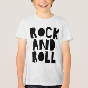Rock and Roll fett Logo Design Tri-Blend Shirt