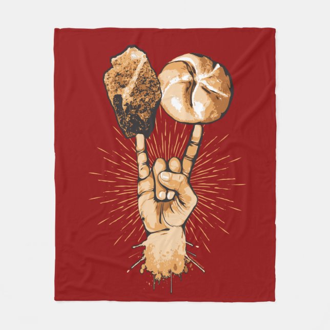 Rock and Roll Fleece Blanket (Vorderseite)