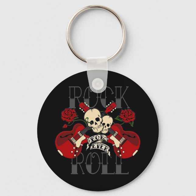 Rock and Roll Forever Keychain Schlüsselanhänger (Vorderseite)