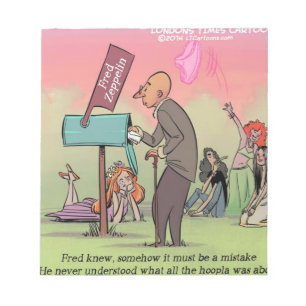 Rock and Roll Fred Funny Notizblock