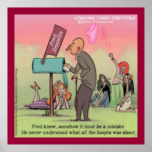 Rock and Roll Fred Funny Poster