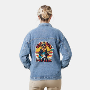 Rock and Roll Fur Ever Golden Retriever Dog Jeansjacke