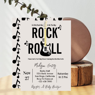 Rock and Roll Gitarre Baby Shower Einladung