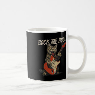 Rock and Roll Gitarre Cat Vintag Rock Gitarrist Ca Kaffeetasse