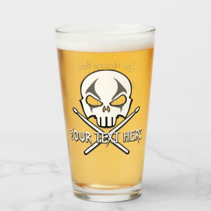 Rock and Roll Glass Personalisierte Drummerbrille Glas