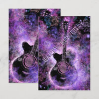 Rock and Roll Guitar Music Bonne carte d'anniversa