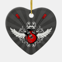 Rock and Roll Guitars Keramikornament