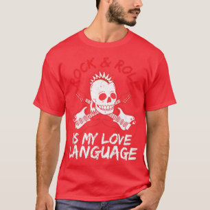 Rock and Roll ist meine Liebe Gitarrist Gitarre T-Shirt