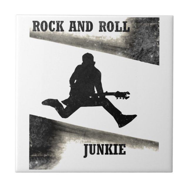 Rock and Roll Junkie Fliese (Vorderseite)