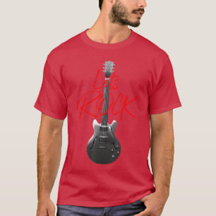 Rock and Roll LETS ROCK Vintage Gitarre Retro Männ T-Shirt