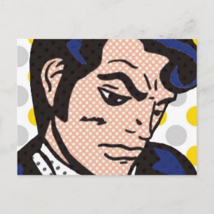 Rock and Roll Man Pop Postkarte
