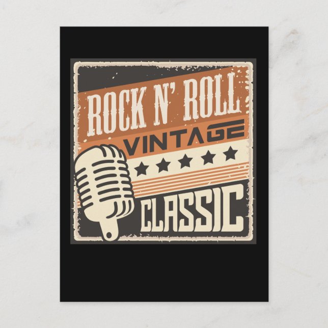 Rock and Roll Music 1950s Rockabilly US Postkarte (Vorderseite)