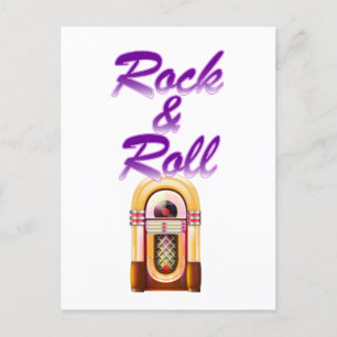 Rock and Roll Musikbox Postkarte