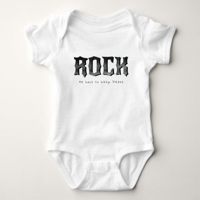 Rock and Roll over back to Sleep Baby Strampler (Vorderseite)