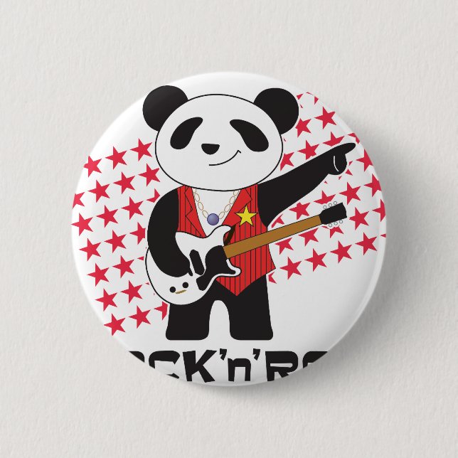 Rock-and-Roll PANDA Button (Vorderseite)