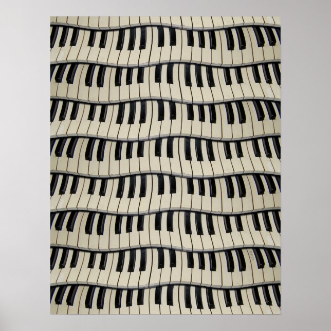 Rock and Roll Piano Keys Poster (Vorne)