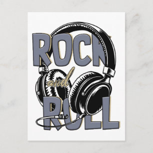 Rock And Roll Retro-Musik Postkarte