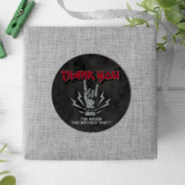 Rock and Roll - Rock Themed Runder Aufkleber