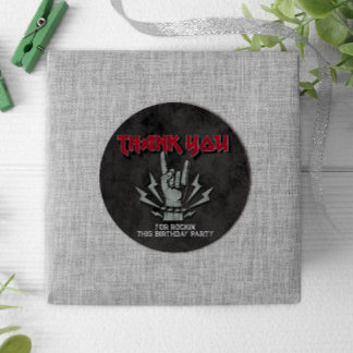 Rock and Roll - Rock Themed Runder Aufkleber