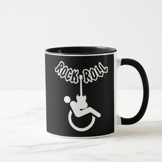 Rock and Roll Rollstuhlfahrer Sensibilisierung für Tasse (Rechts)