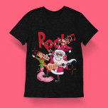 Rock and Roll Santa Claus | Christmas Black Unisex T-Shirt<br><div class="desc">Rock und Roll Weihnachtsmann Weihnachten Schwarz Lässiger T - Shirt. Dies ist ein einzigartiger Weihnachtsfest-T - Shirt mit dem Weihnachtsmann Rockmusik spielt. Ich wollte, mir einen modernen coolen Weihnachtsmann vorzustellen, der "Rock and Roll" in seiner Freizeit mag. Nimm diesen lässigen T - Shirt, wenn du oder deine Freunde Rockmusik mögen....</div>