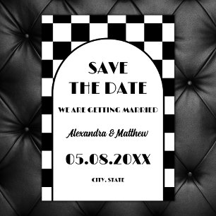 Rock and Roll Schwarz-weiß Retro 50er Save The Date