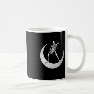 Rock and Roll Skeleton Gitarrenrock auf dem Mond s Kaffeetasse