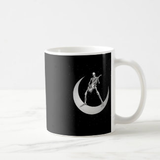 Rock and Roll Skeleton Gitarrenrock auf dem Mond s Kaffeetasse