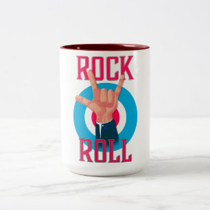 Rock and Roll Teufelshörner Zweifarbige Tasse