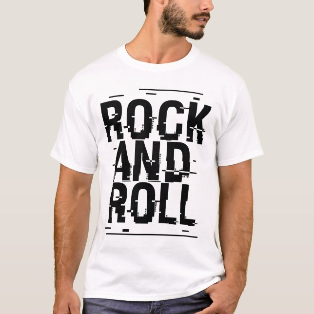 Rock and Roll typographic logo design  T-Shirt (Vorderseite)
