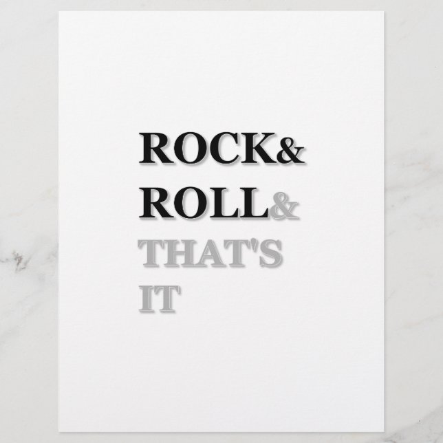 Rock and Roll und das ist's (Vorderseite)
