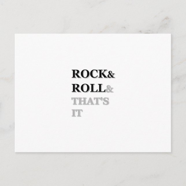 Rock and Roll und das war's Postkarte (Vorderseite)