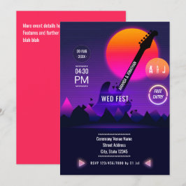 Rock and Roll Wedding Einladung