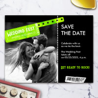 Rock and Roll Wedding Ticket Konzert Save the Date