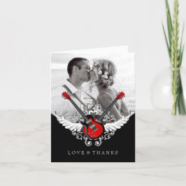 Rock and Roll Wedding Vielen Dank Dankeskarte