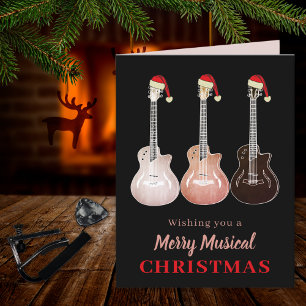 Rock and Roll Weihnachtsgitarre Feiertagskarte