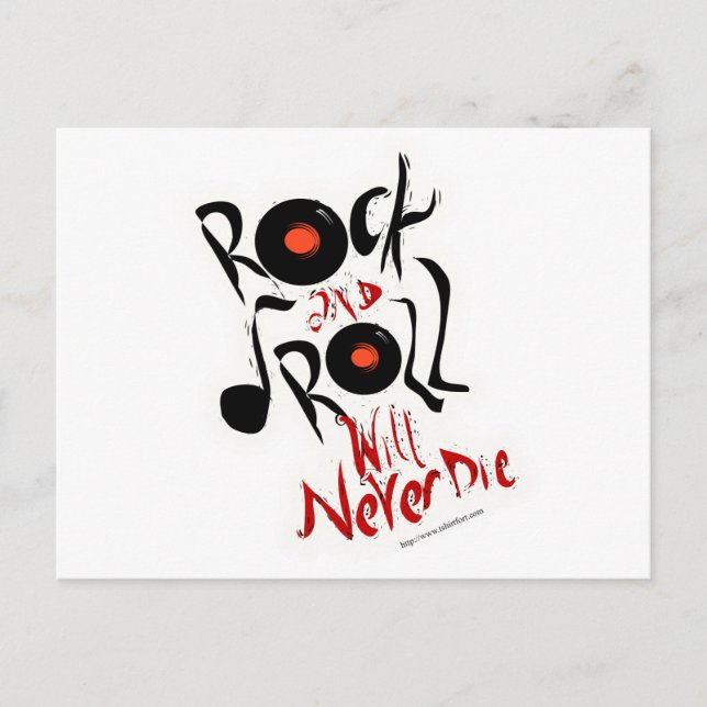 Rock and Roll wird nie sterben! Postkarte (Vorderseite)