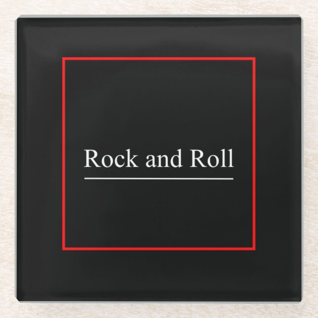 Rock-and-Rollglas-Untersetzer Glasuntersetzer (Vorderseite)