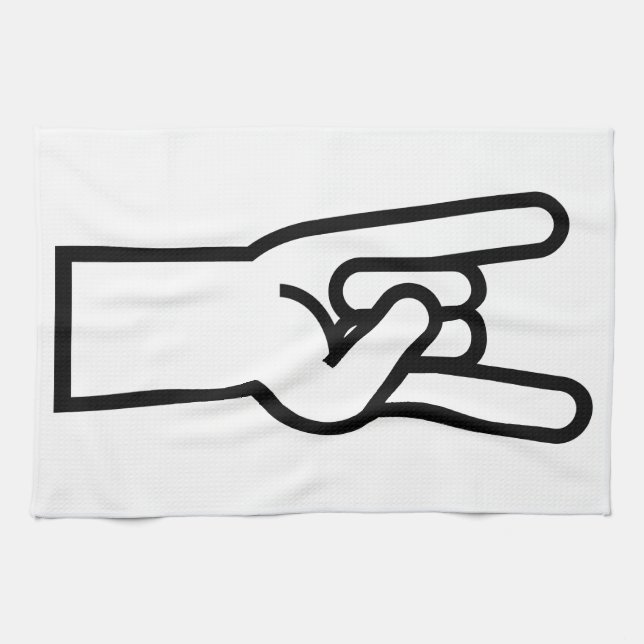 Rock-and-Rollhand Geschirrtuch (Horizontal)