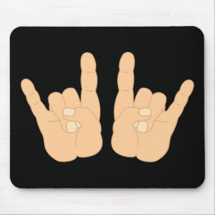 Rock-and-Rollhandzeichen Mousepad